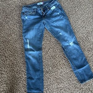 Women's Blue Distressed Jeans